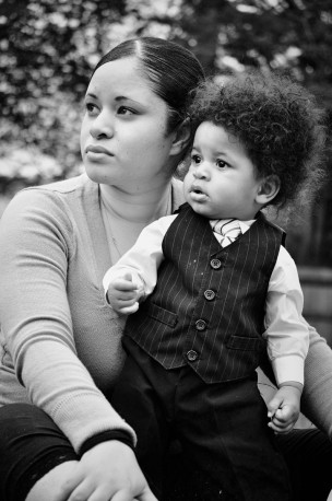 toddler boy with mother Massachusetts_kids_photography multiethnic Film_photographer_NH film_photography_new_england black_and_white_photography_Massachusetts_